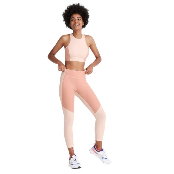 Outdoor Voices Rose Quartz Terracotta 3/4 Cropped Warmup Leggings - Picture 1 of 11
